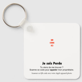 Chaveiro QR Code Anti-Perte Pour Clés, Animaux & Enfants