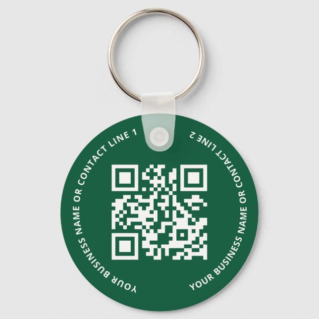 Chaveiro QR Code Logo Business Green (Frente)