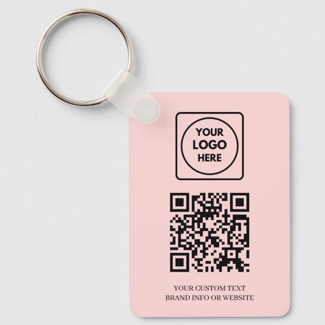 Chaveiro QR Rosa | Design de Logotipo Empresarial Profissio (Frente)