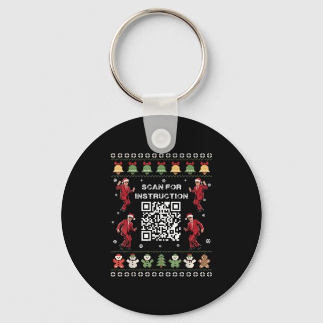 Chaveiro Qr Trump Dance Code Presidente Verificar Instrução (Frente)