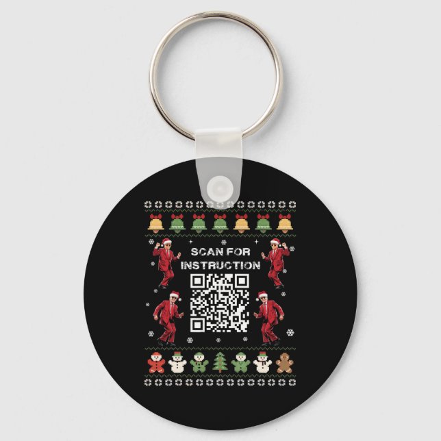 Chaveiro Qr Trump Dance Code Presidente Verificar Instrução (Frente)
