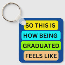 Chaveiro quadrado azul SO_IS_HOW_BEING_FORMANDO