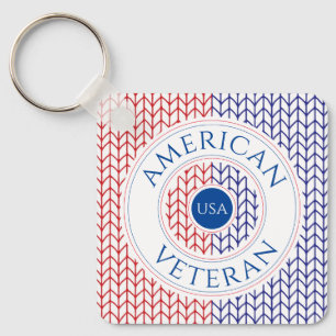 Chaveiro Quadrado de Alumínio VETERANO AMERICANO
