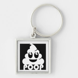 Chaveiro Quadrado de Emoji Poo