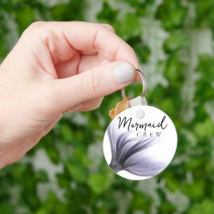 Chaveiro Quadrado de Mermaid   Bachelorette Chic Roxo Lavan