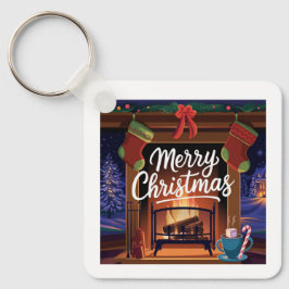 Chaveiro quadrado de metal