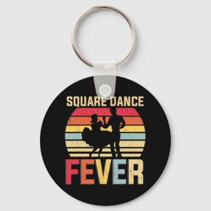 Chaveiro Quadrado de Música country da Dança Febre de Queda