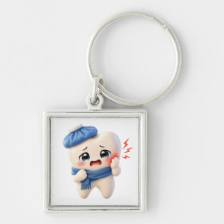 Chaveiro Quadrado de Personagem de Dente Fofo com