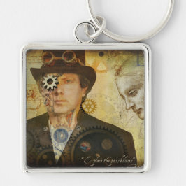 Chaveiro quadrado de Steampunk