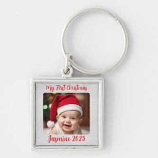 Chaveiro Quadrado Premium Personalizável do Primeiro Natal