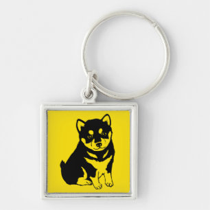 Chaveiro Quadrado Shiba Inu Chinês Ano 2018