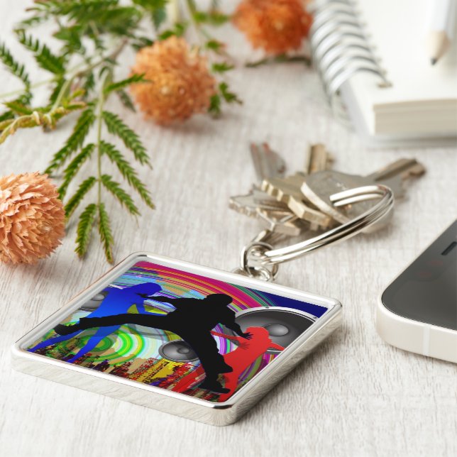 Chaveiro quadrado Time-Premium (Lateral)