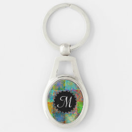 Chaveiro Quadrados abstrato coloridos