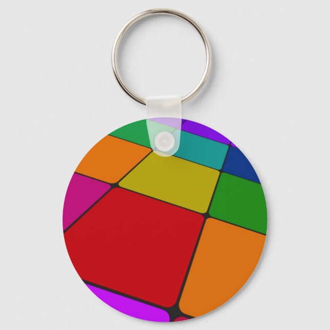Chaveiro Quadrados de cores (Frente)