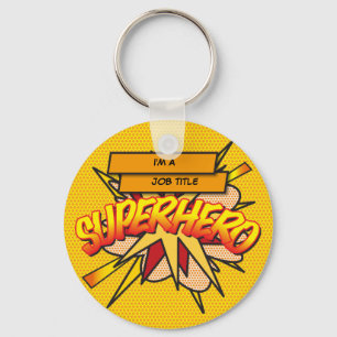 Chaveiro Quadrinho Personalizado Arte Pop EU SOU UM... SUPE