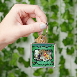Chaveiro Quadro de Arbusto da Vida Selvagem Australiana