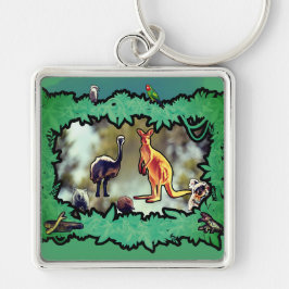 Chaveiro Quadro de Arbusto da Vida Selvagem Australiana