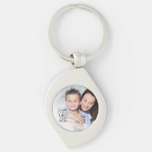 Chaveiro Quadro de Foto de Aniversário Minimalista Caligraf