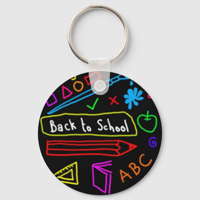 Chaveiro Quadro Negro De Volta À Escola (Frente)