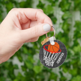 Chaveiro Quadro Personalizado de Basquete e Hoop
