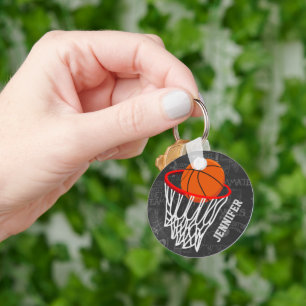 Chaveiro Quadro Personalizado de Basquete e Hoop