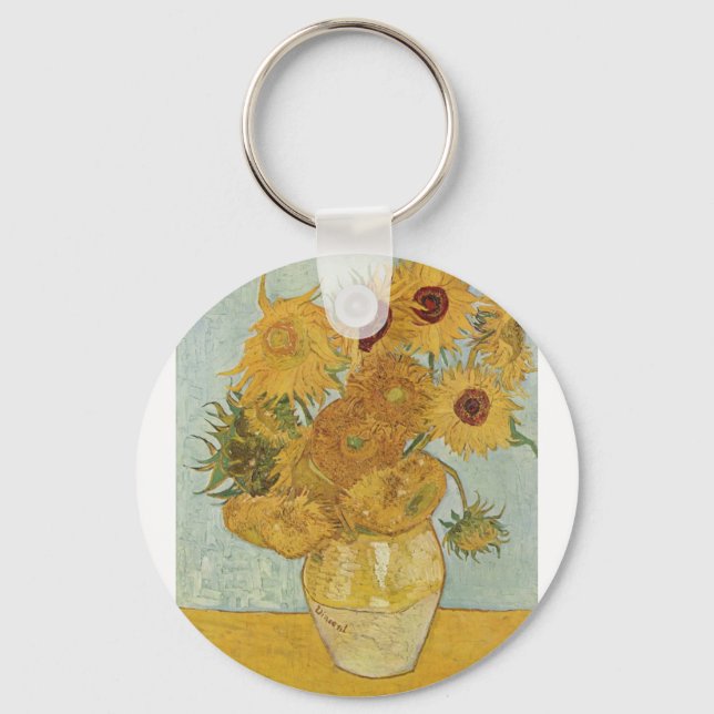 Chaveiro Quadros de Van Gogh: Van Gogh Sunflower (Frente)