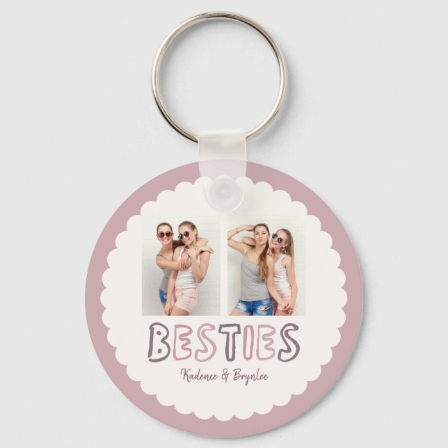 Chaveiro Quaisquer Cores Recortadas Personalizadas 2 Fotos  (Frente)