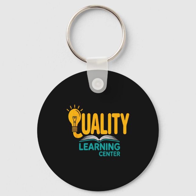 Chaveiro Quality Learning Center Funny School Quote  (Frente)