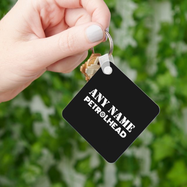 Chaveiro Qualquer nome de Petrolhead Personalizada (Mão)