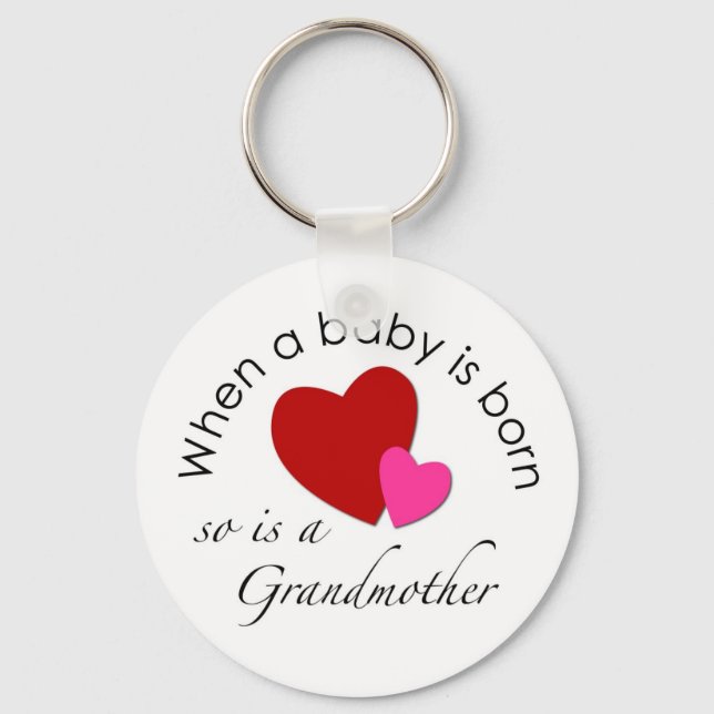 Chaveiro Quando um bebê é nascer, a avó também (Frente)