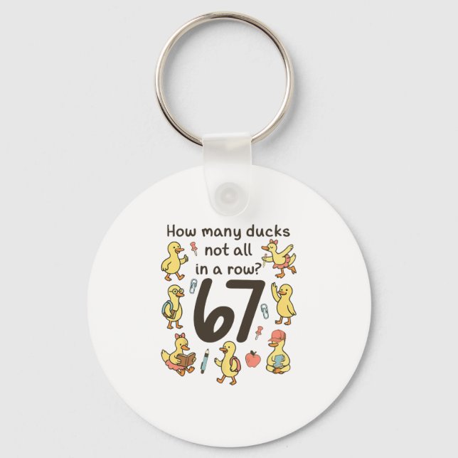 Chaveiro Quantos Patos Nem Todos Em Uma Linha Engraçado 67  (Frente)