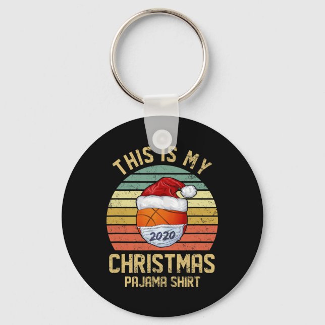 Chaveiro Quarentena de Camisas de Natal Feliz Basquete (Frente)