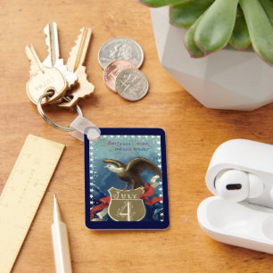 Chaveiro Quatro de Julho Patriótico Antigo, Águia com Estre