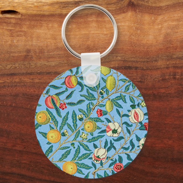 Chaveiro Quatro Frutas por William Morris (Frente)