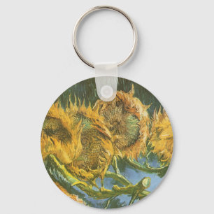 Chaveiro Quatro girassóis cortados por Vincent van Gogh,