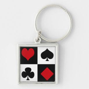 Chaveiro Quatro naipes de cartas