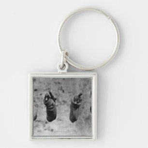 Chaveiro Quatro patinhos um-dia-velhos cavilhados fora do