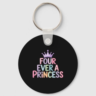 Chaveiro Quatro uma princesa aniversário de 4 anos meninas