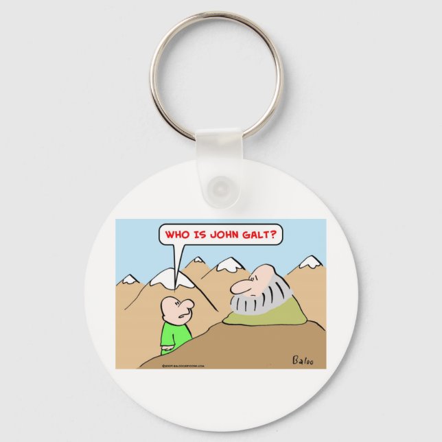 Chaveiro que é john galt ayn rand objetivismo (Frente)