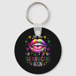 Chaveiro Que Os Shenanigans Comecem Lábios Mardi Gras Nova 
