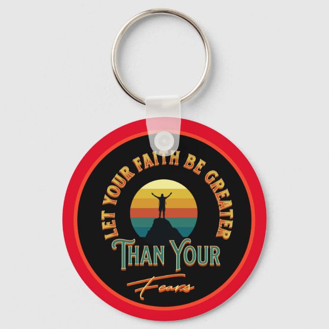 Chaveiro Que Sua Fé Seja Maior Que Seus Medos (Frente)