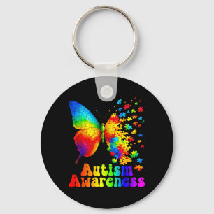 Chaveiro Quebra-Cabeça Borboleta Conscientização do Autismo