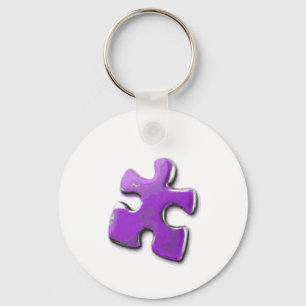Chaveiro Quebra-cabeça roxo! Um design igualmente para a