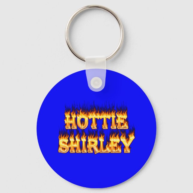 Chaveiro Queda e chamas de Hottie Shirley. (Frente)