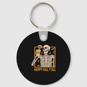 Chaveiro Queda Yall Women Halloween Skeleton Pumpkin Spice