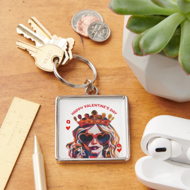 Chaveiro Queen of Hearts Pop Art Spiral Notebook (Mesa)