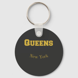 Chaveiro Queens New York Dourado 