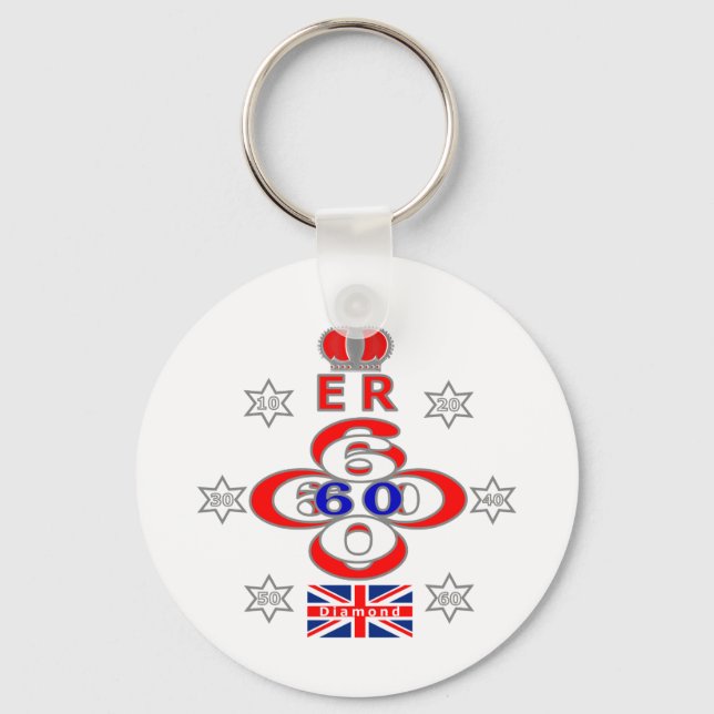 Chaveiro Queens Royal Jubilee stars design (Frente)