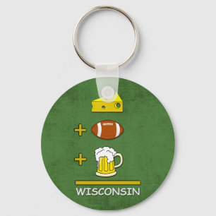 Chaveiro Queijo e futebol e meios Wisconsin da cerveja