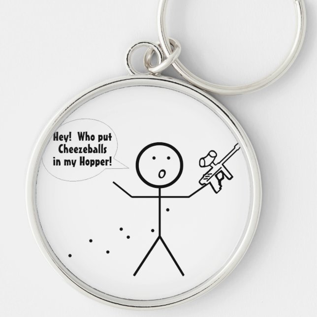 Chaveiro Quem Colocou Cheeseballs no Meu helicóptero (Frente)